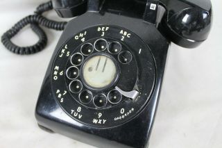 Vintage Black Rotary Phone Telephone Western Electric 500DM Old Volume Handset 3