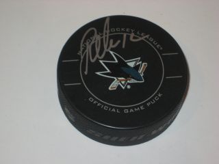 Patrick Marleau Signed San Jose Sharks Official Game Puck Beckett Authenticated