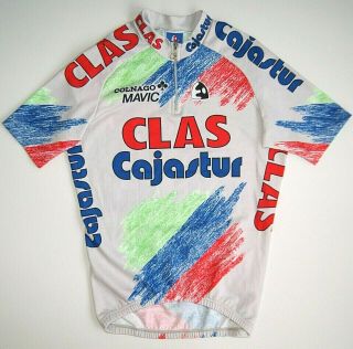 Bicycle Jersey Etxe - Ondo Clas Cajastur Colnago Mavic Cycling Team Shirt Vintage
