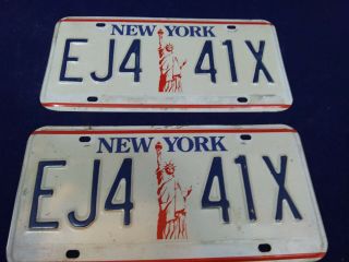 York License Plate Matching Set Ej4 - 41x Vintage Pair 80 