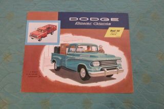 1121x 1959 Dodge Model 100 Truck Sales Brochure With Sweptside