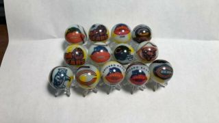Chicago Bears Football - Nfl Glass Marbles 5/8 Size,  Stands