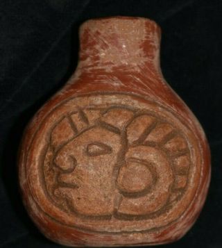 Orig $1099 Wow Pre Columbian Mayan Poison Pot,  3in Prov