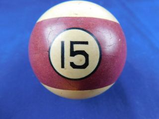 Vintage Clay 15 Pool Ball Billiard Ball Made In The Early 1900 
