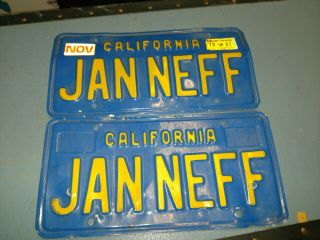 Vintage California Personalized License Plates