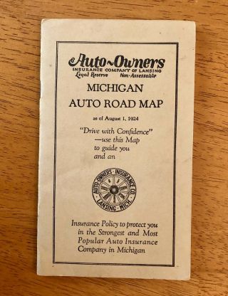 Collectibles Automobile - Auto Owners Insurance Company Auto Road Booklet.