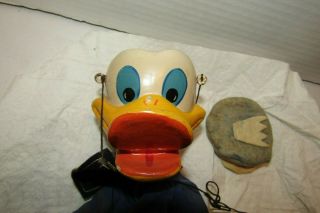 Walt Disney vintage Donald Duck early Pelham marionette puppet wood body 2