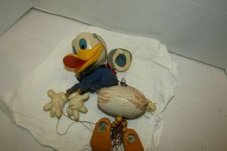 Walt Disney vintage Donald Duck early Pelham marionette puppet wood body 3