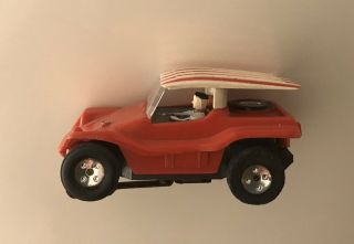 Vintage Aurora Model Motoring Red Dune Buggy Coupe Tjet Slot Car