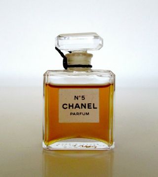 Vintage Miniature Bottle Chanel No 5 Parfum Clear Glass Perfume France