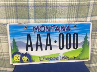 Choose Life Montana Sample License Plate