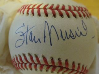 " Authentic " Stan Musial Autographed Baseball With - St.  Louis Cardinals Hof