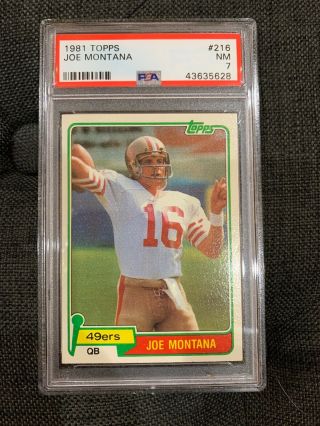 1981 Topps Joe Montana Rookie Psa 7 216 Rc Check Out Others