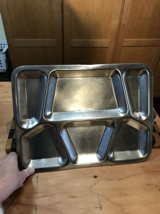 4 Vintage Military Mess Hall Trays Stainless Steel.  Only 8 Left