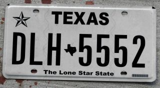 So Called " Classic " Black On White Texas License Plate