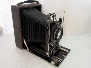 Zeiss Ikon Shutter Compur Tessar F4,  5/18 Antique Germany 9.  5x13.  5 Folding Camera