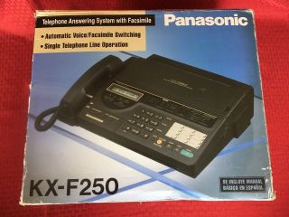 Vintage Panasonic Kx - F250 Telephone Answering Machine System With Fax
