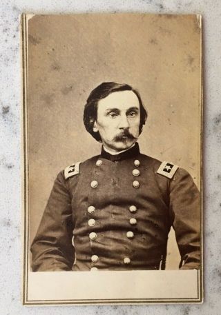 Antique Civil War Cdv Photograph Of Union General Gouverneur K.  Warren Anthony