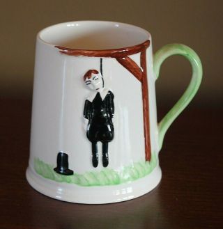 Vintage Hanging Man Mug Puritan Drinking When Dead Poem England Carlton Ware