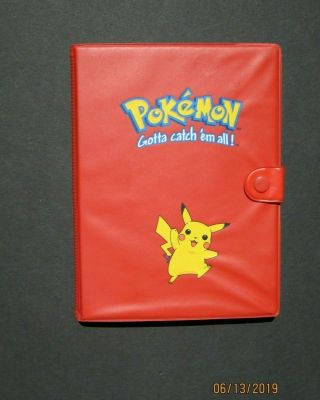 Pokemon Vintage Red Pikachu Card Album/binder - 4 Pocket