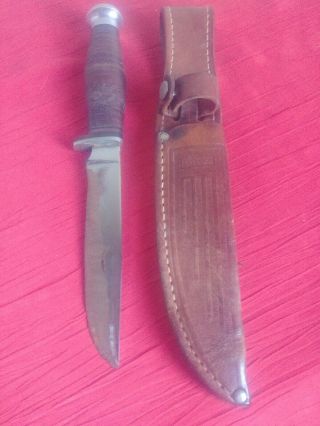 Vintage Case Xx Fixed Blade Knife With Sheath