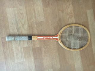 Vintage Spalding Rosie Casals Impact 336 Tennis Wood Racket 4 3/8 "