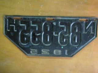 1925 Hampshire Non - Resident License Plate 2