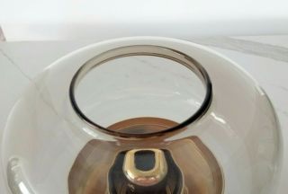 Vtg 60 ' s Mid Century Modern FOHL W.  GERMANY Brass Hurricane Glass Candle Holder 3