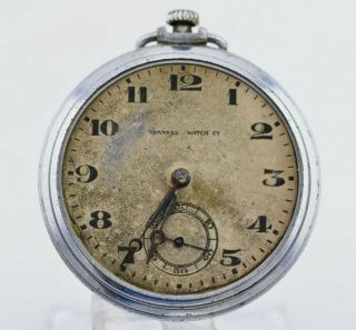 H330 Vintage Avannes Watch Co.  Mechanical Hand - Winding Pocket Watch 35.  4