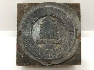 Vintage 1918 Bsa Boy Scouts Tall Pine Council No.  264 Ink Stamp Printers Block