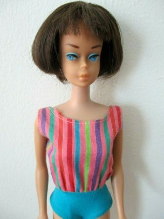 Gorgeous Vintage Brunette American Girl Barbie Doll In Swimsuit