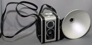 Eastman Kodak Duaflex Vintage Film Camera Kodet Lens W Flash Usa