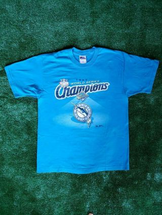 Single Stitch Vintage 1997 Mlb Florida Marlins World Series Champions T - Shirt