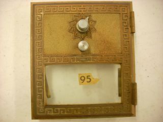 1970 Vintage Post Office Box Door 95 Combination By Keyless Lock Co Size 2