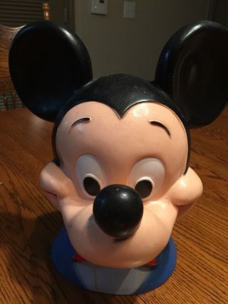 1971 Vintage Micky Mouse Plastic Head Coin Bank