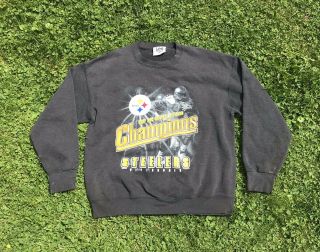 Vintage 90’s Pittsburgh Steelers AFC Central Champs 97’ Crewneck Size Large (B) 2