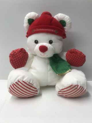 Fisher Price 1993 Christmas Puffalump Bear Figure 8141 Vintage Vtg S3