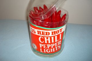 Vintage 35 Red Hot Light Chili Pepper Christmas Tree