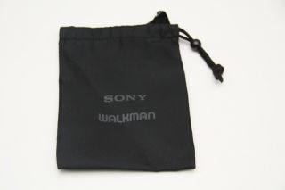 Black Sony Walkman Drawstring Pouch / Bag / Case (minidisc Vintage)
