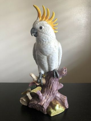 Vintage Andrea By Sadek Porcelain Parrot Cockatoo Bird Figurine Japan 5959