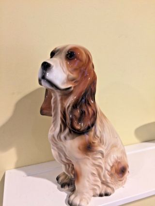 Vintage Spaniel Dog Figurine Porcelain 6 1/2 " - Japan