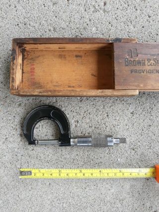 Vintage Brown And Sharpe Providence Ri No 11rs Machinist Micrometer Up To 1 "