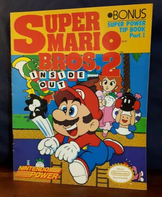 Mario Bros.  2 Inside Out Nintendo Power Tip Book Part I Vintage 1989