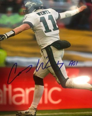 Carson Wentz Signed Autographed Philadelphia Eagles Photo
