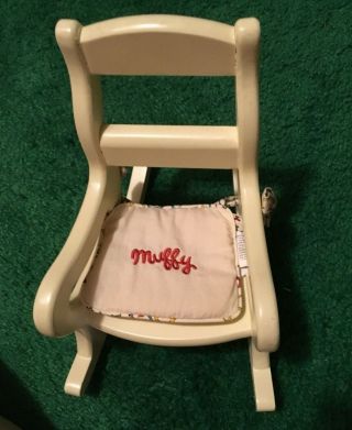 Vtg 1996 Muffy Vanderbear Rocking Chair Cream Euc Muffy Accessories Nabco Ivory