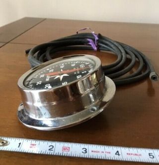 VINTAGE AIRGUIDE SPEEDOMETER WITH APPROX 12 FT HOSE FOR PICK UP 2