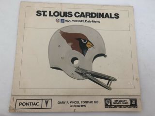 Hard To Find 1979/80 St.  Louis Football Cardinals Advertising Calendar - Pontiac