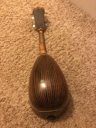 Antique Washburn Bowl Back Mandolin Mother Of Pearl Accents