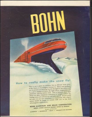1940s Vintage Ad For Bohn Aluminum & Brass Snow Plow Of The Future 080718