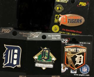 Set Of 4 Detroit Tigers Logo Collector Pins Blowout Price